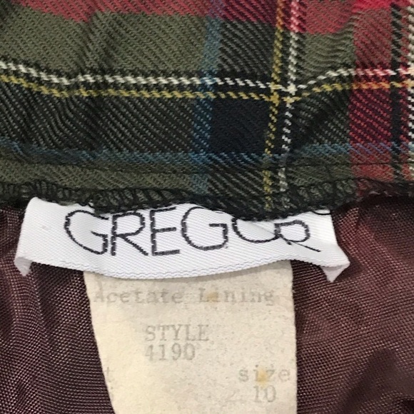 Vintage High Waist Plaid Wool Shorts - Picture 6 of 8